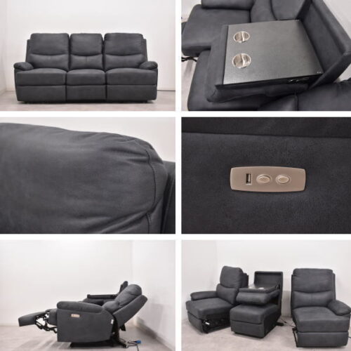 Ghế Sofa ngả điện OKIN F0624E | 3 chỗ ngồi | Dài 2m - Hình ảnh 3