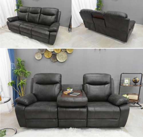 Ghế Sofa ngả điện OKIN F0624E xám đậm | 3 chỗ ngồi | Dài 2m - Hình ảnh 6