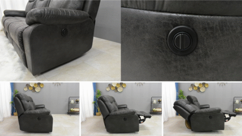 Ghế Sofa ngả điện OKIN F0624E xám đậm | 3 chỗ ngồi | Dài 2m - Hình ảnh 4