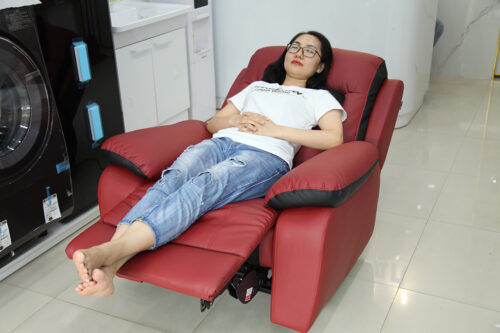 Ghế Sofa ngả điện Lurkey Sofa | 1 chỗ ngồi | Màu đỏ - Hình ảnh 10