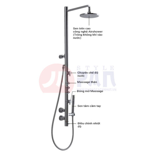 Sen tắm Massage | Sen tắm Gyrostream | Toto TMC95ECR - Hình ảnh 2