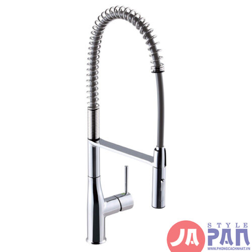 Vòi rửa bát KVK KM6211EC | Rút đầu vòi | Made in Japan|Vòi cổ ngỗng