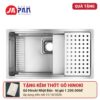 Chậu rửa bát Shigeru JSM-K 3F-FS|Chậu 2 ray 5 Chậu rửa bát Shigeru tặng kèm thớt gỗ Hinoki