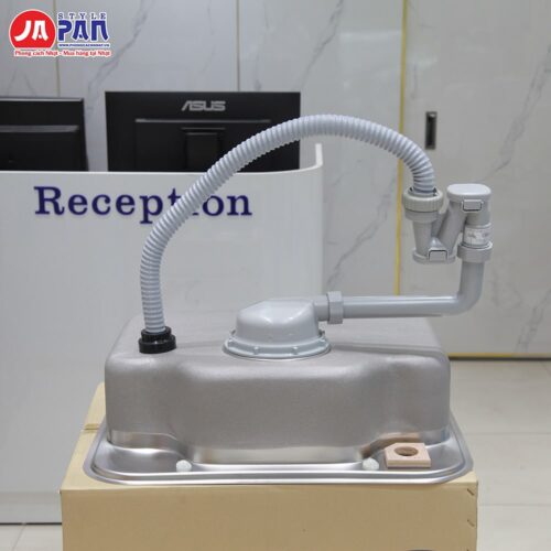 Bên dưới và bộ xiphong kit đi kèm chậu rửa bát Shigeru IK-K FS