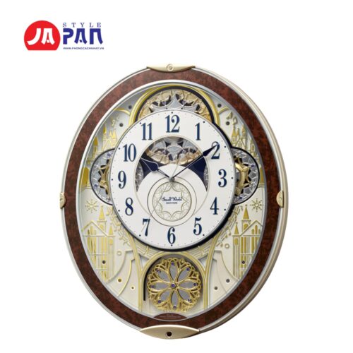 Đồng hồ treo tường Small World RHYTHM 8MN407RH23 48 giai điệu