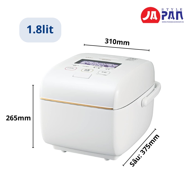 Thông số kỹ thuật nồi cơm Zojirushi NW-LB18-WZ