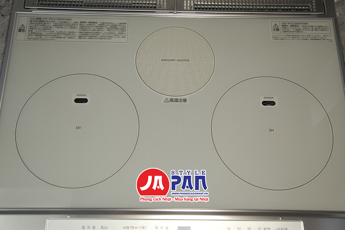 Bếp từ Hitachi HT-M60S nội địa Nhật | mặt bạc, 3 vùng nấu 31 Bếp từ Hitachi HT-M60S với 3 vùng nấu linh hoạt