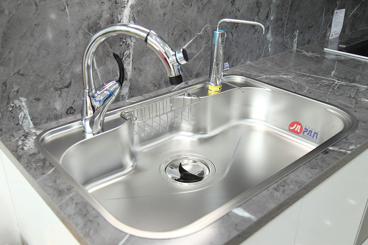 Chậu rửa bát 1 hố Toyoura hàng nội địa Nhật bề mặt hạt