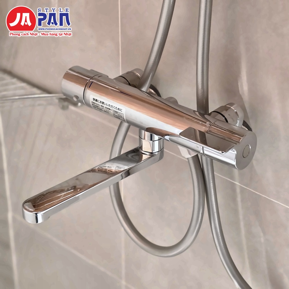 Sen cây TOTO TBW04401J1 | Sen tắm nhiệt độ cao cấp nội địa Nhật 4 Van nhiệt và vòi xả của sen cây Toto TBW04401J1