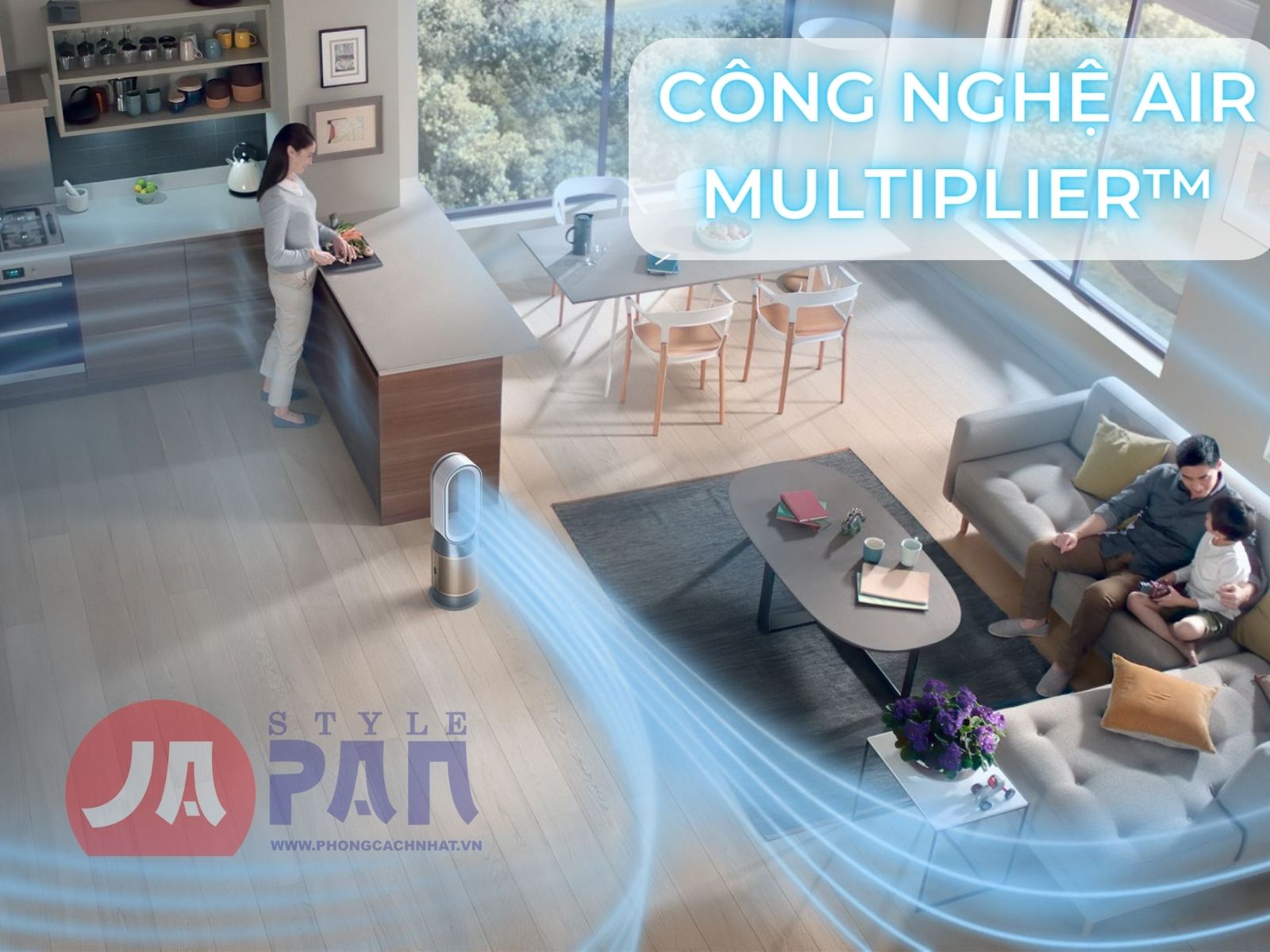 Máy lọc không khí Dyson Hot and Cool HP09 3in1 31 Công nghệ Air Multipler máy lọc không khí Dyson HP09