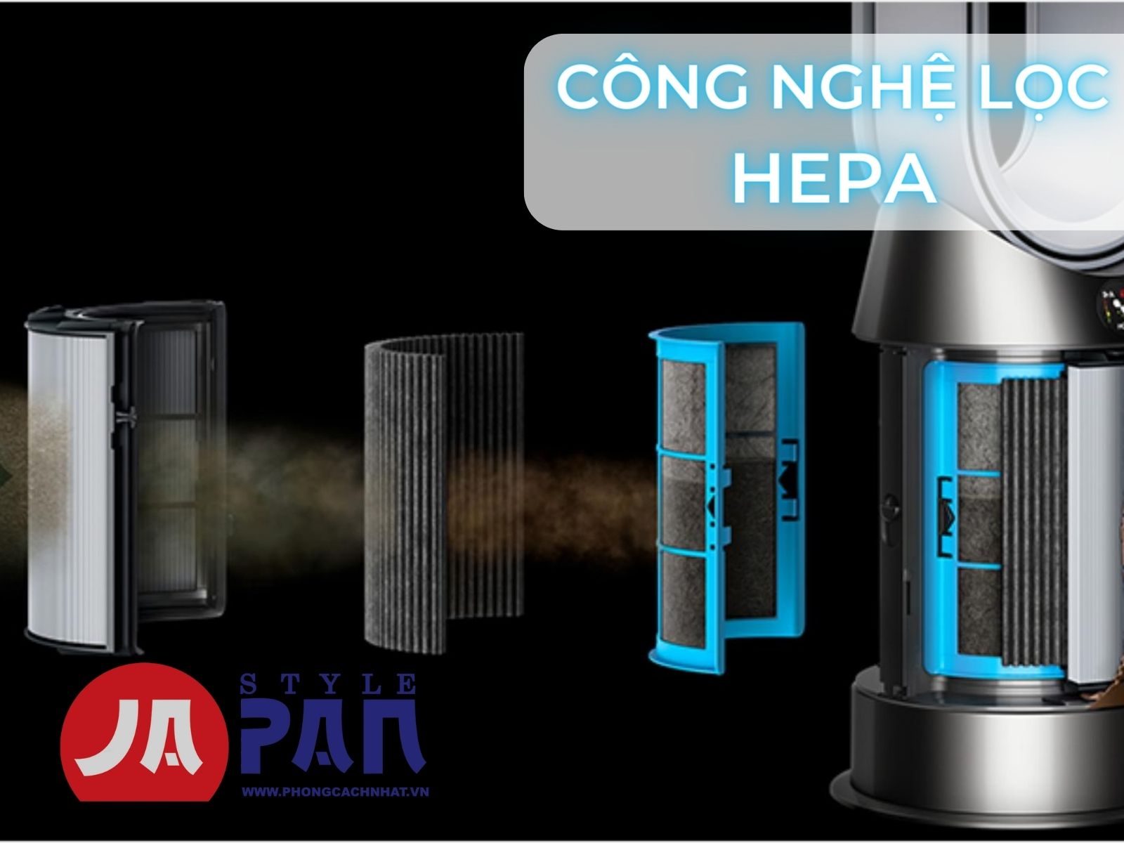 Máy lọc không khí Dyson Hot and Cool HP09 3in1 32 Công nghệ Lọc HEPA máy lọc không khí Dyson HP09