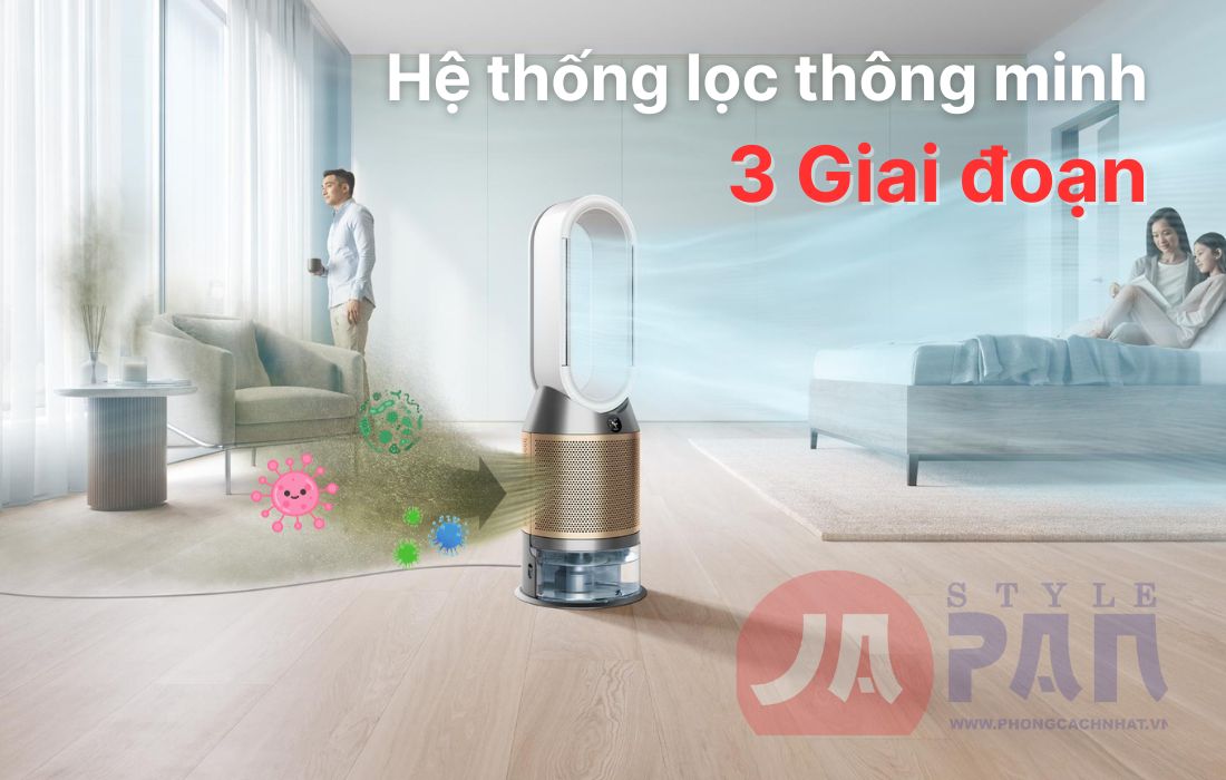 Máy lọc không khí Dyson PH04 - Tích hợp quạt không cánh tạo ẩm 3 trong 1 27 Lọc thông minh quạt không cánh Dyson Ph04 Nội Địa Nhật