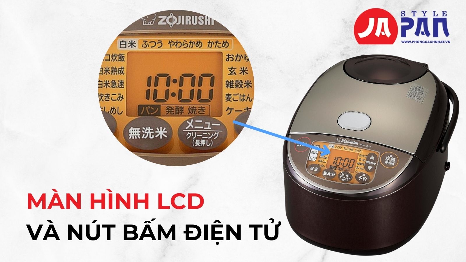 Nồi cơm điện Zojirushi NW-VC18-TA nội địa Nhật 33 Nồi cơm điện cao tần IH Zojirushi NW-VC18-TA 1.8 Lít