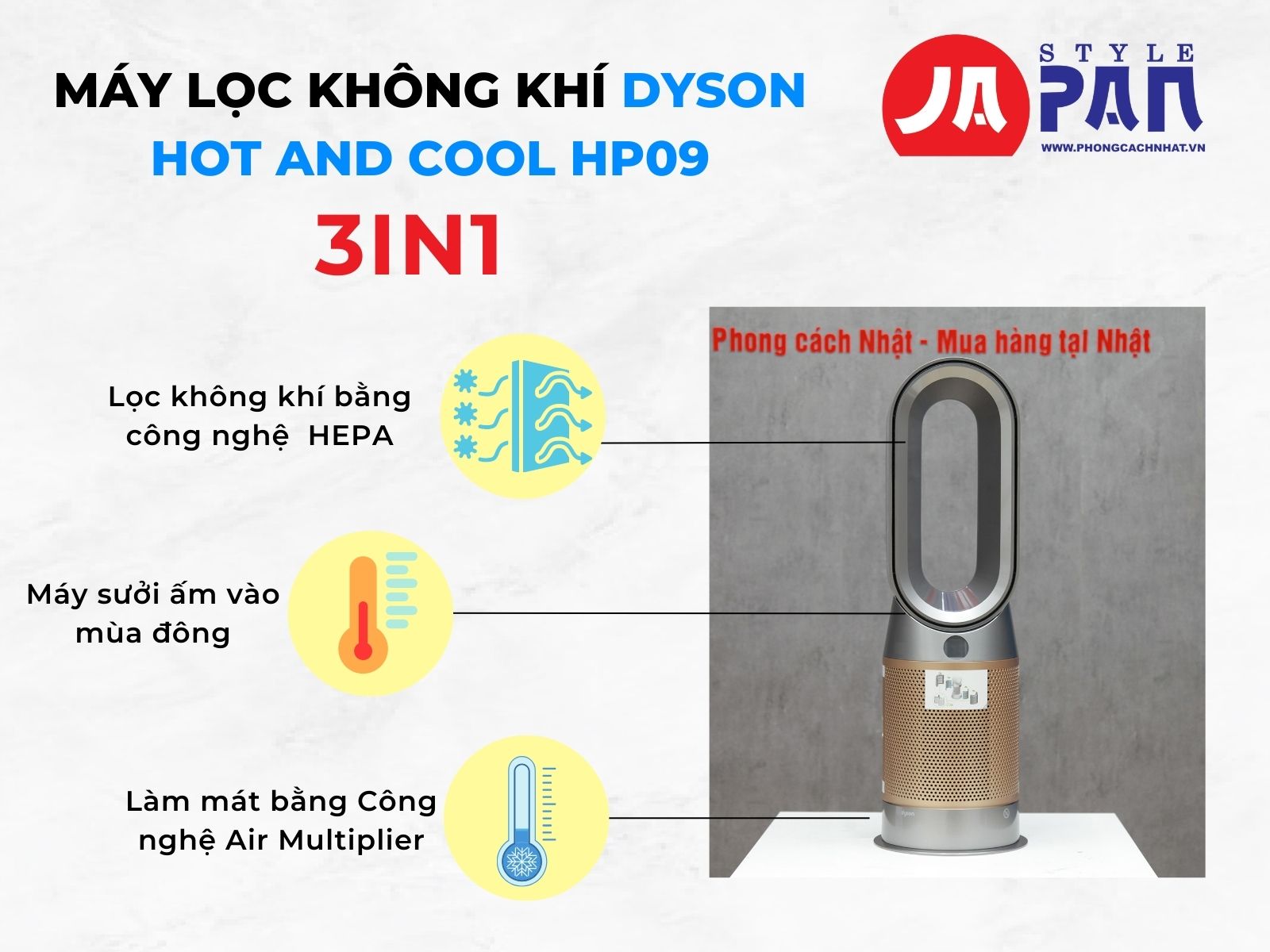 Máy lọc không khí Dyson Hot and Cool HP09 3in1 28 Tính năng máy lọc không khí Dyson hot and cool HP09 3in1