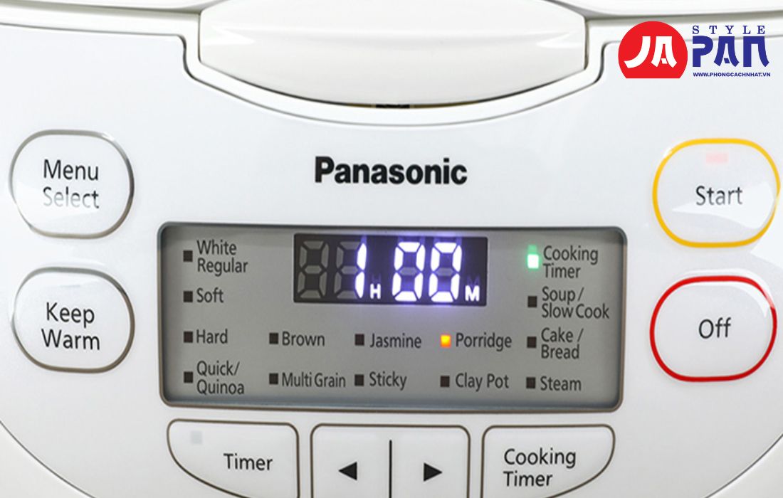 Cách hâm cơm bằng nồi cơm điện Panasonic | Hướng dẫn dễ hiểu 2 Các nút chức năng của nồi cơm Panasonic