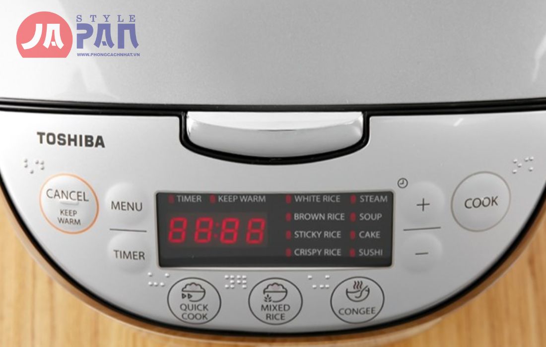 Cách hâm cơm bằng nồi cơm điện Toshiba chuẩn công thức mẹ nấu 1 Bảng chức năng nồi cơm điện Toshiba