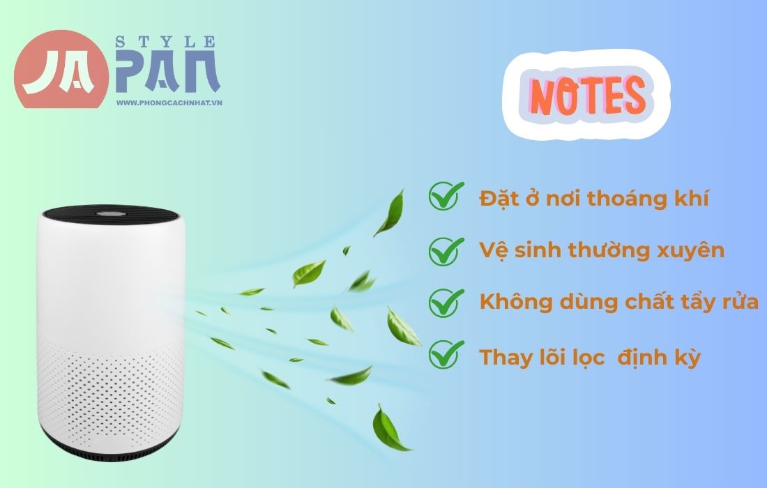 Lưu ý Các bước thực hiện máy lọc không khí