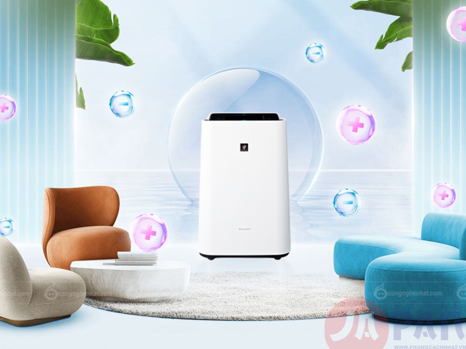 Máy Lọc Không Khí Sharp KC-R50 | Ion Plasma 7000 37 Máy lọc không khí Sharp KC-R50 loại bỏ 99% vi khuẩn và bụi bẩn
