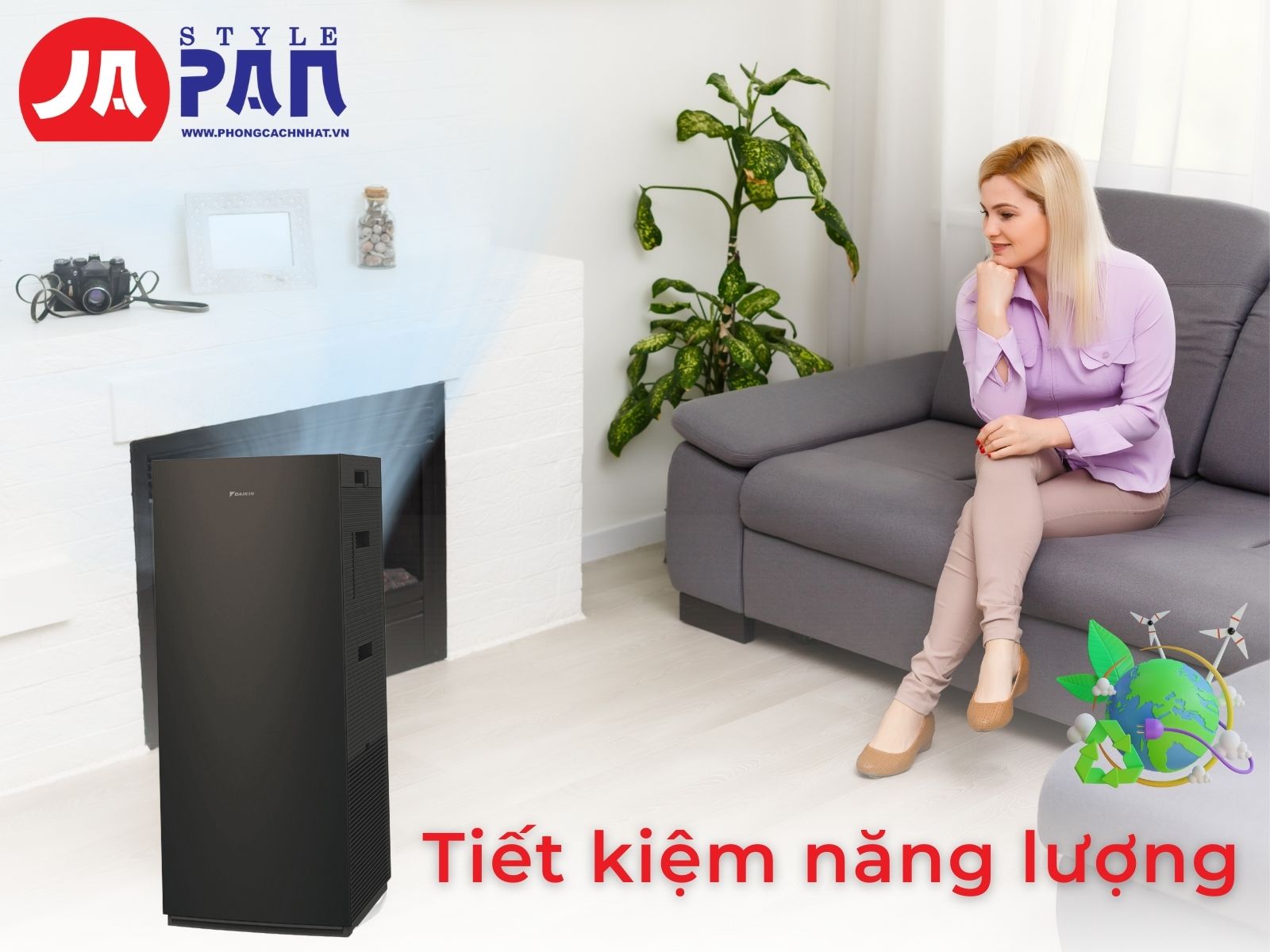 Máy lọc không khí Daikin MCK70Y-T nội địa Nhật cao cấp 14 Tiết kiệm năng lượng