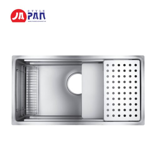 Chậu rửa bát Shigeru LE JSL-K 3F FS chậu 2 ray