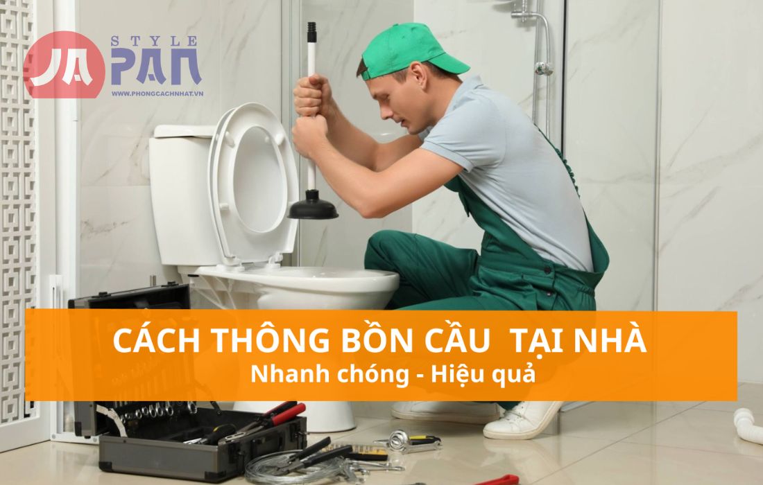 Cách thông bồn cầu bị tắc giấy vệ sinh