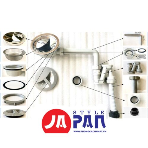 Chậu rửa bát Shigeru LE JSN-K 2F FS chậu 1 ray | Bề mặt hạt - Hình ảnh 3
