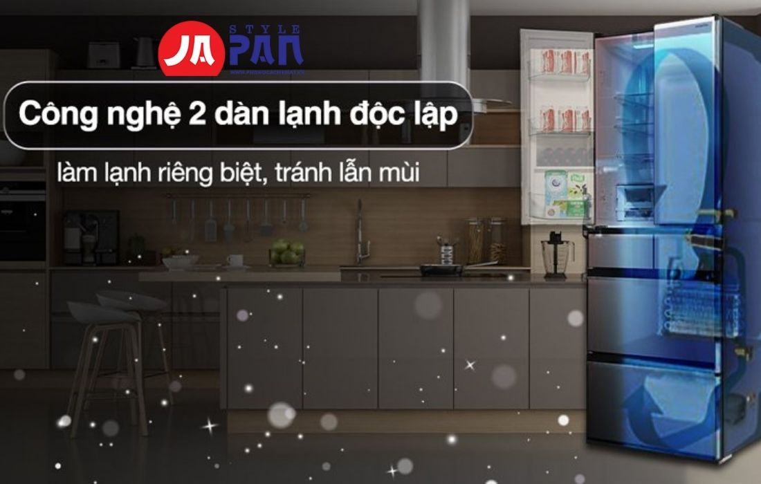 Tủ Lạnh Hitachi R-WXC74V 735L Mặt Gương | New 2024 19 Công nghệ 2 dàn lạnh độc lập
