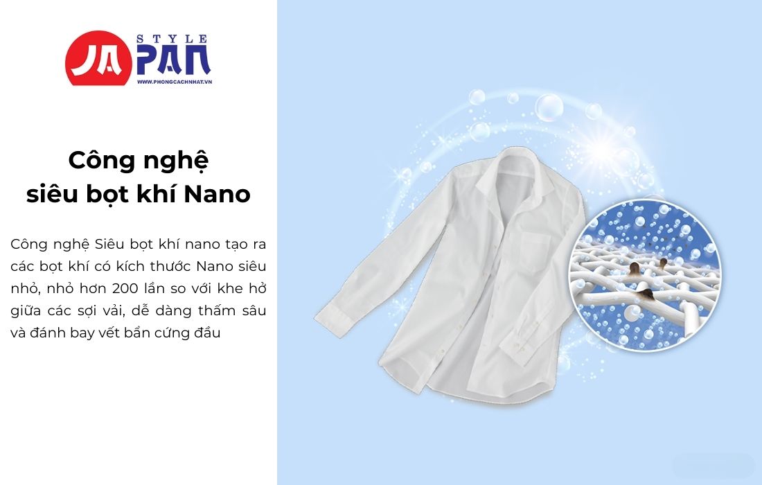 Máy giặt sấy Toshiba TW-127XM3 | Giặt 12kg | Sấy 7kg 13 Công nghệ siêu bọt khí Nano