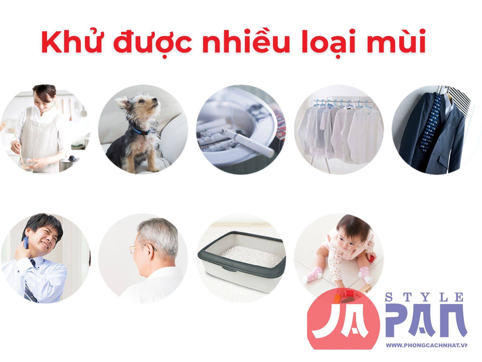 Khử được nhiều loại mùi