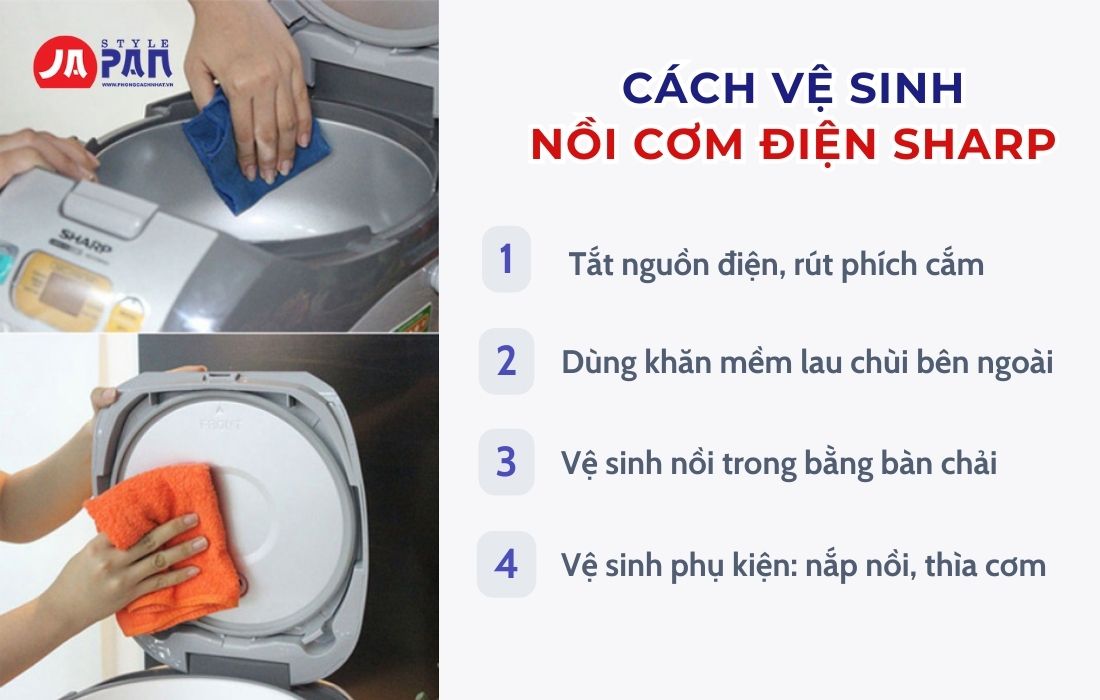 Cách Sử Dụng Nồi Cơm Điện Sharp Đúng Cách Từ A-Z 5 Cách vệ sinh nồi cơm điện Sharp