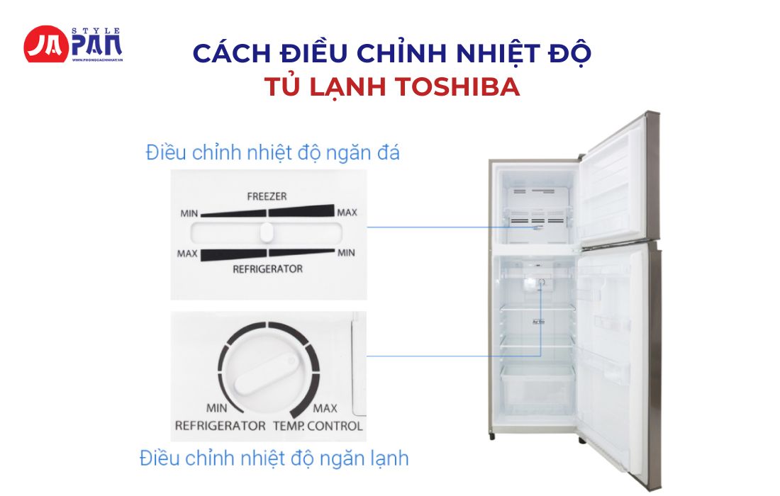 Cách Điều Chỉnh Nhiệt Độ Tủ Lạnh Đúng Cách Và Chi Tiết Nhất 3 Cách điều chỉnh nhiệt độ tủ lạnh Toshiba