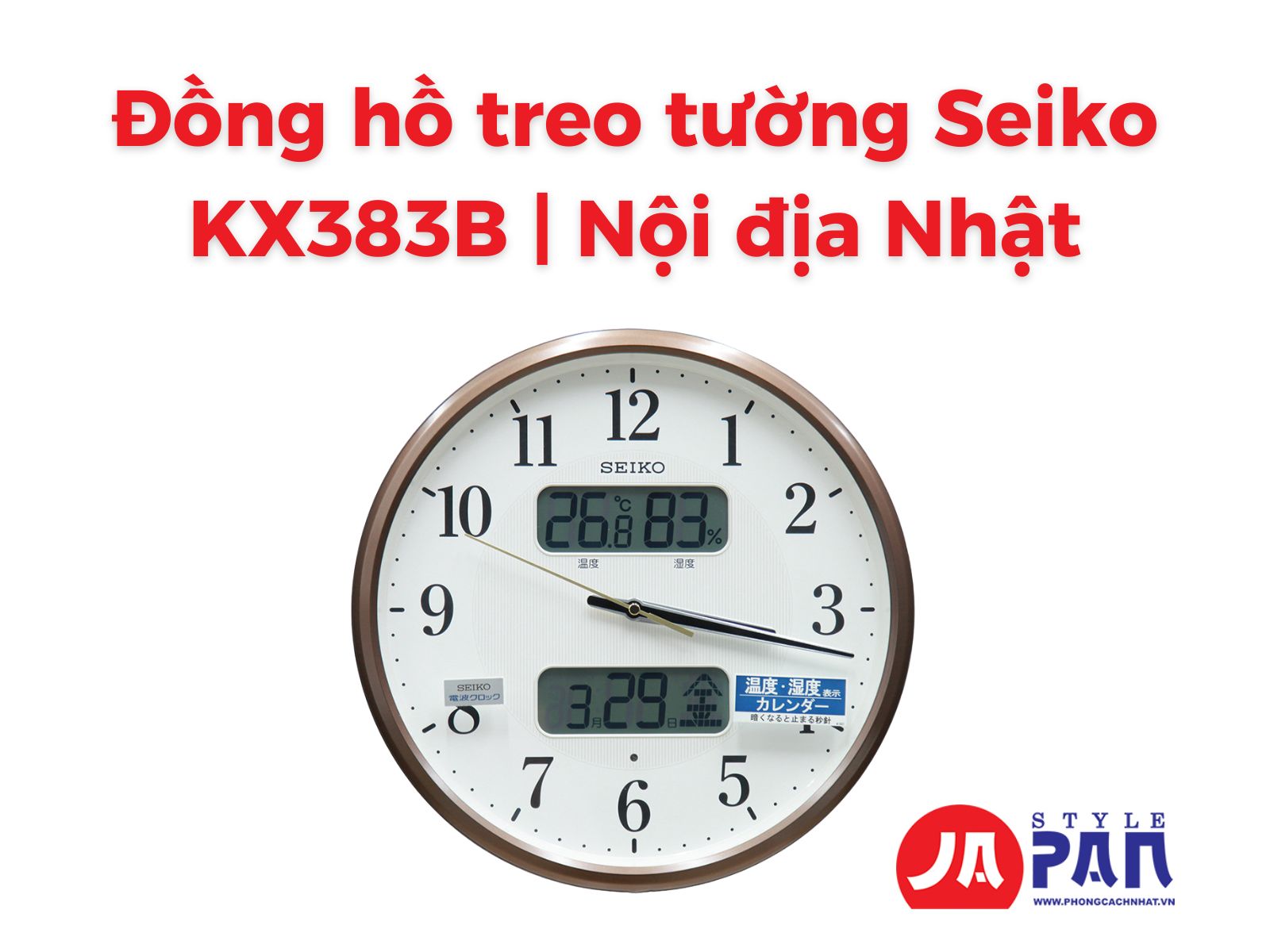 Đồng hồ treo tường Seiko KX383B | Nội địa Nhật 28 Đồng hồ treo tường Seiko KX383B | Nội địa Nhật