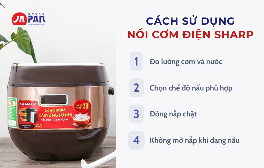 Cách Sử Dụng Nồi Cơm Điện Sharp Đúng Cách Từ A-Z 3 Cách sử dụng nồi cơm điện Sharp đúng cách