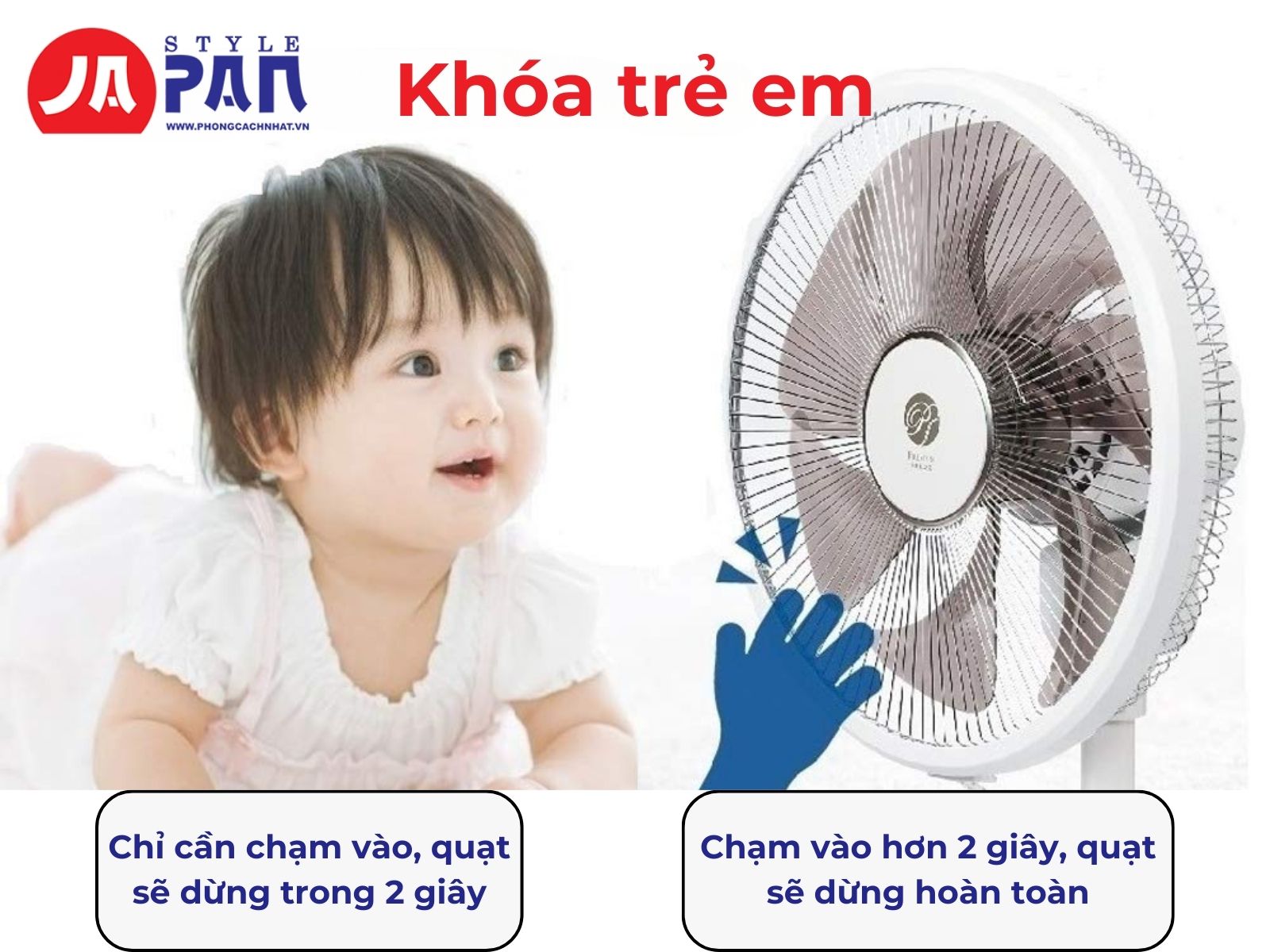 Quạt điện Toyotomi FS-D30KHR (W) | Hàng nội địa Nhật cao cấp 26 Khóa trẻ em