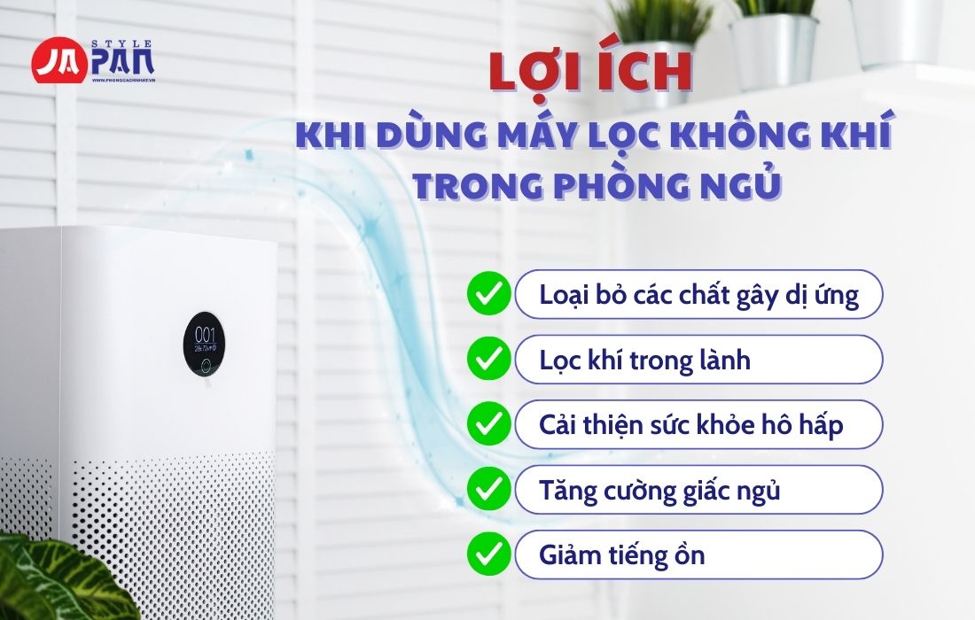 Có nên dùng máy lọc không khí trong phòng ngủ?