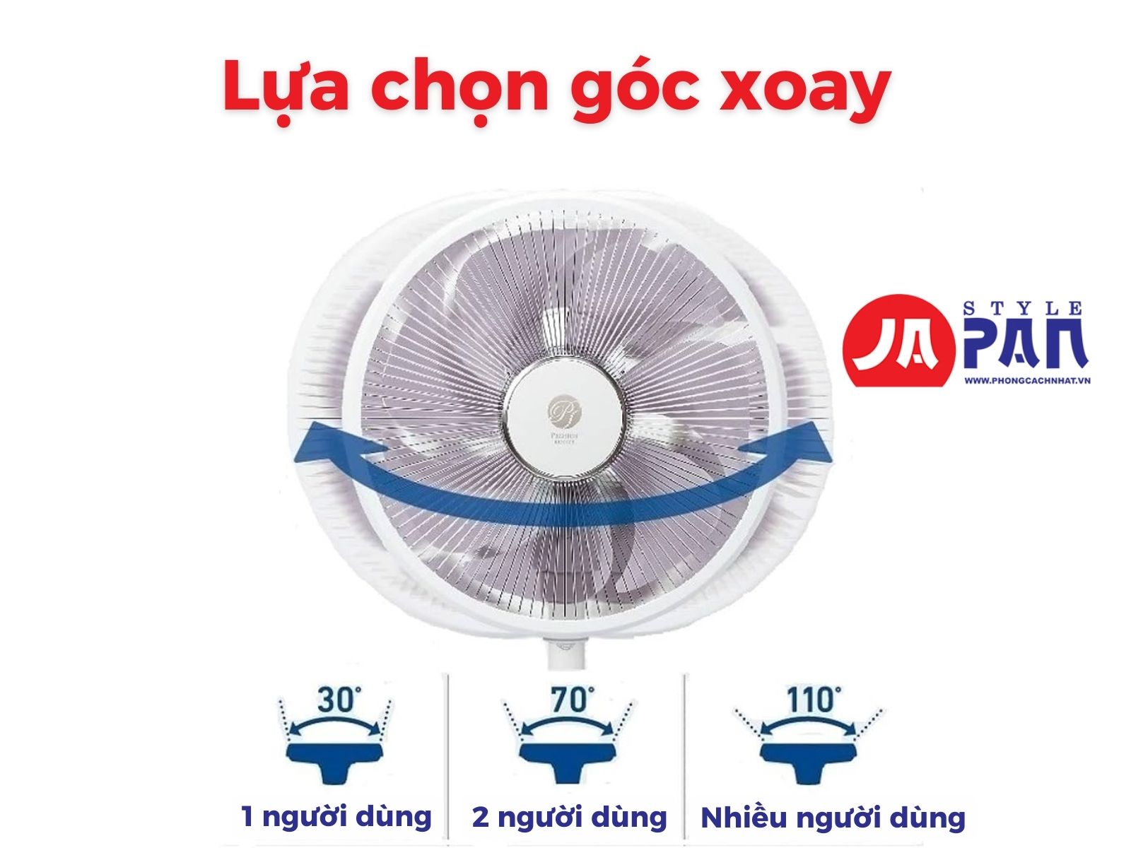 Quạt điện Toyotomi FS-D30KHR (A) | Động cơ DC 38 Lựa chọn góc xoay