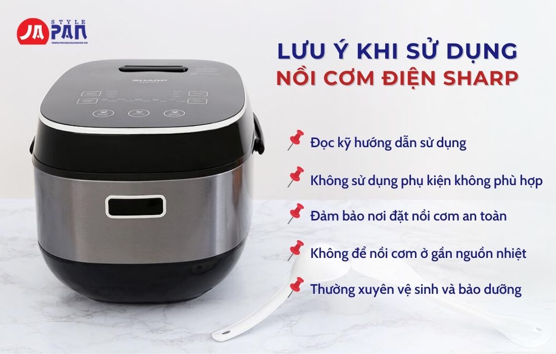 Cách Sử Dụng Nồi Cơm Điện Sharp Đúng Cách Từ A-Z 6 Lưu ý khi sử dụng nồi cơm điện Sharp