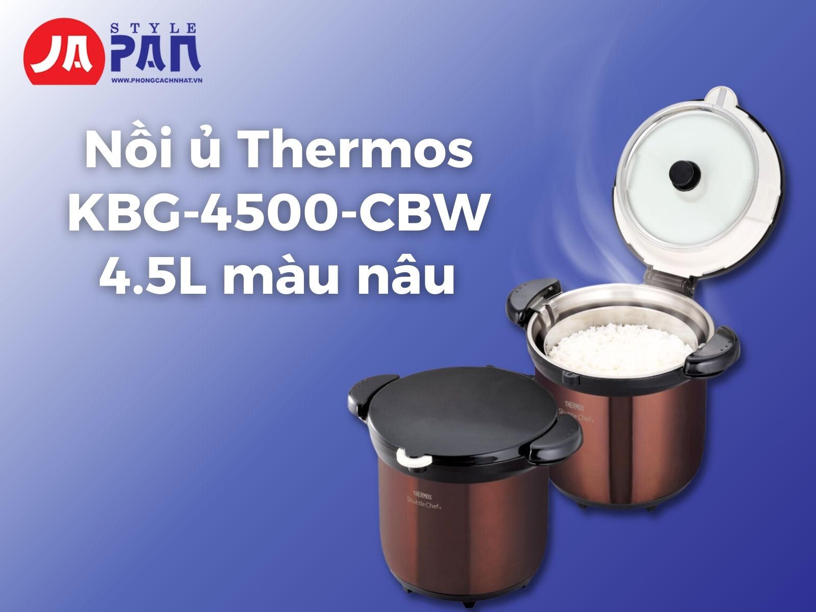 Nồi ủ Thermos KBG-4500-CBW 4.5L màu nâu | Sản phẩm cao cấp nội địa Nhật 26 Nồi ủ Thermos KBG-4500-CBW 4.5L màu nâu | Sản phẩm cao cấp nội địa Nhật