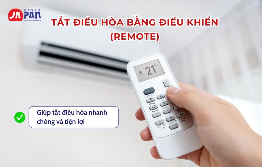 Có Nên Tắt Aptomat Điều Hòa Hay Không? Cách Tắt Điều Hòa Đúng Cách 4 Tắt điều hòa bằng điều khiển (remote)