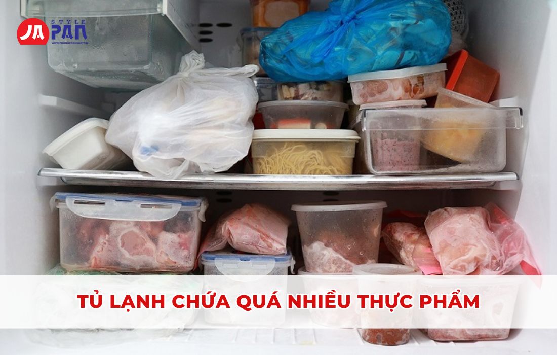 Tủ Lạnh Vẫn Chạy Nhưng Không Đông Đá - Nguyên Nhân Và Cách Khắc Phục 2 Tủ lạnh chứa quá nhiều thực phẩm