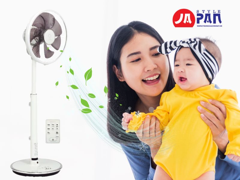 Quạt điện Toyotomi FS-DS30LHR (W) màu trắng | Hàng chính hãng nội địa Nhật 40 An toàn cho trẻ nhỏ