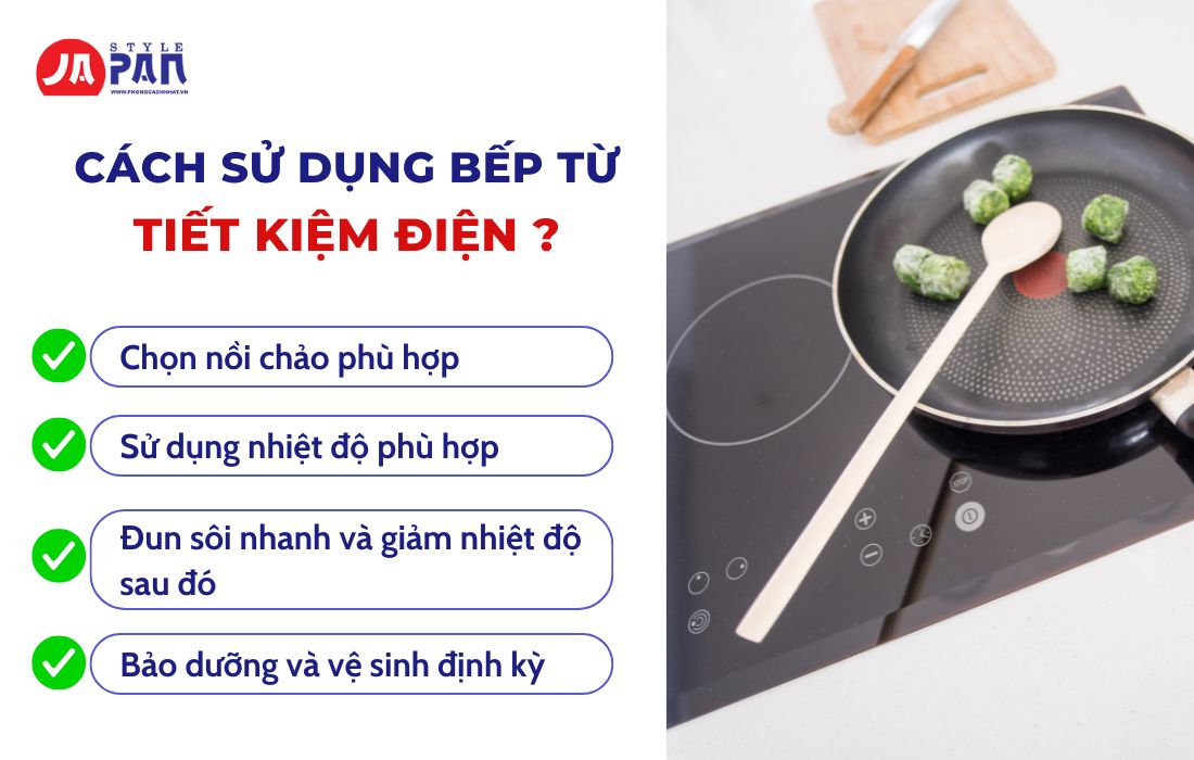 Cách tiết kiệm điện khi dùng bếp từ