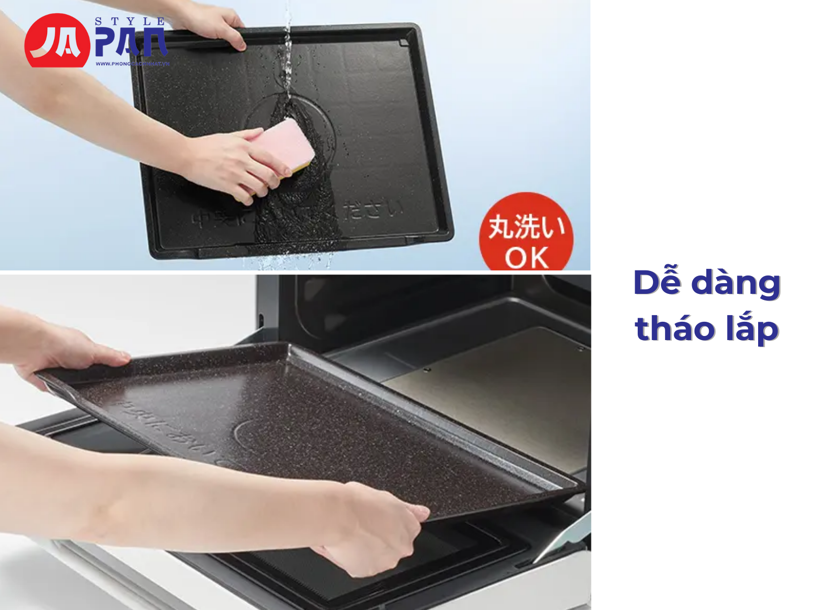 Lò vi sóng Hitachi MRO-S8A (K) kết hợp nướng bù ẩm | 31 Lít 32 Dễ dàng tháo lắp