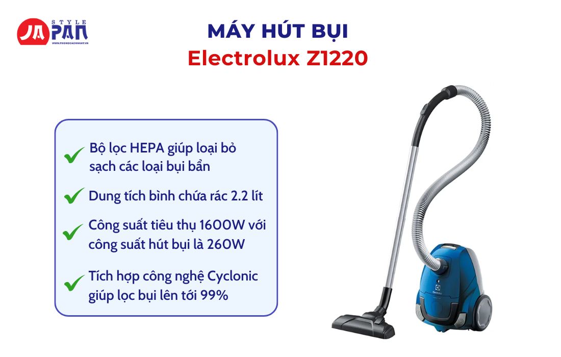 Top 7 Máy Hút Bụi Tốt Nhất Hiện Nay Mà Bạn Không Nên Bỏ Qua 6 Máy hút bụi dạng hộp Electrolux Z1220