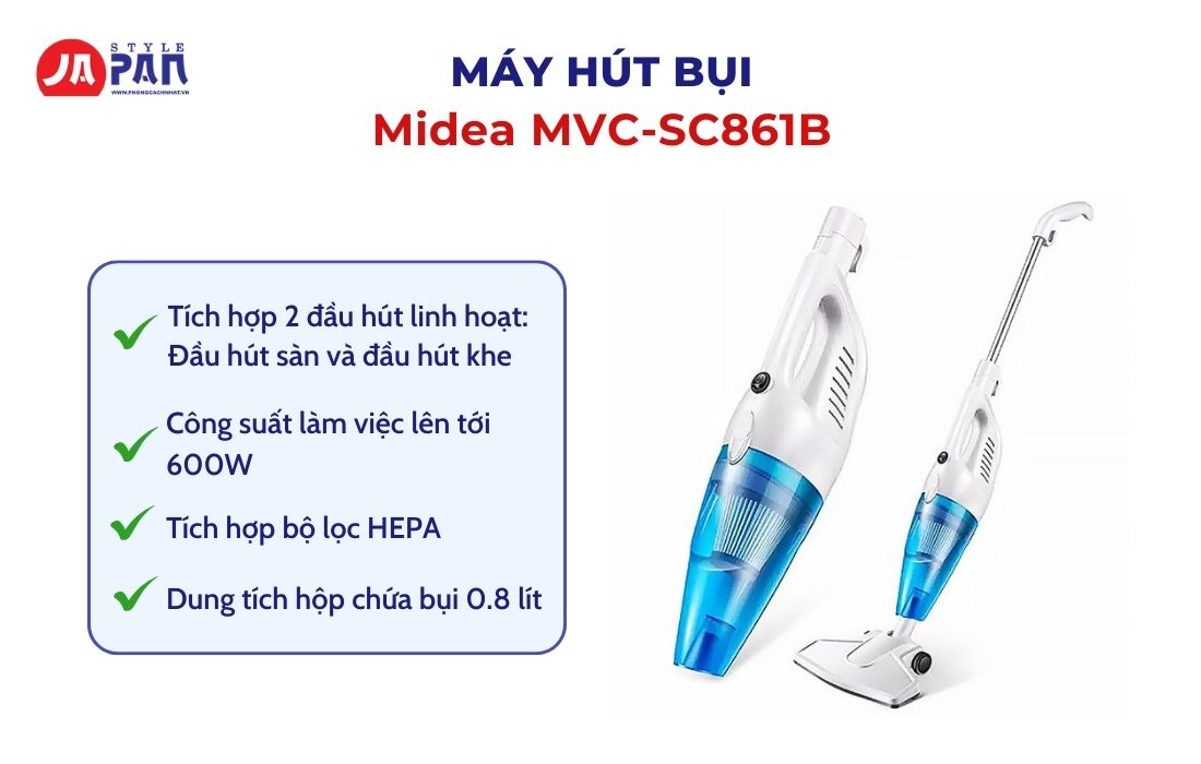 Review Máy Hút Bụi Cầm Tay Tốt Nhất Hiện Nay 5 Máy hút bụi cầm tay Midea MVC-SC861B