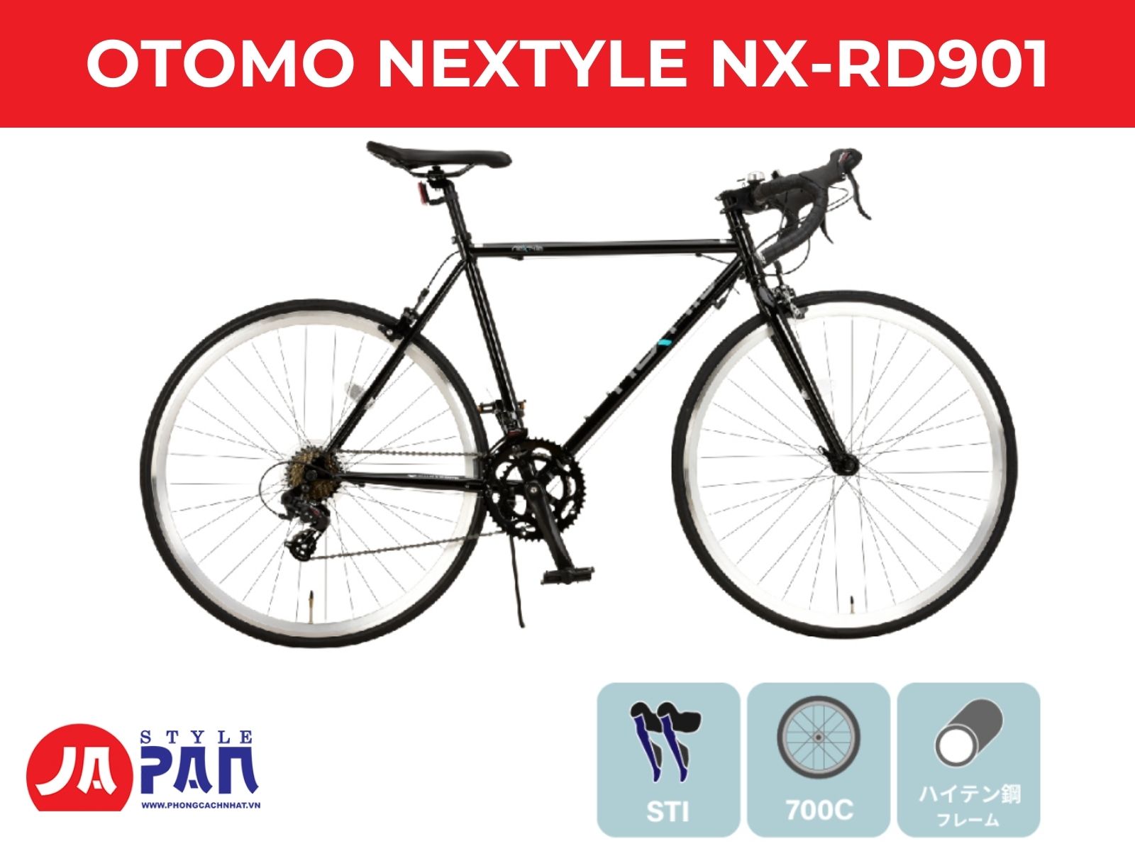 Xe đạp đua Nhật Otomo NEXTYLE NX-RD901 (màu trắng) | Shimano 14 cấp 14 Xe đạp đua Nhật Otomo NEXTYLE NX-RD901
