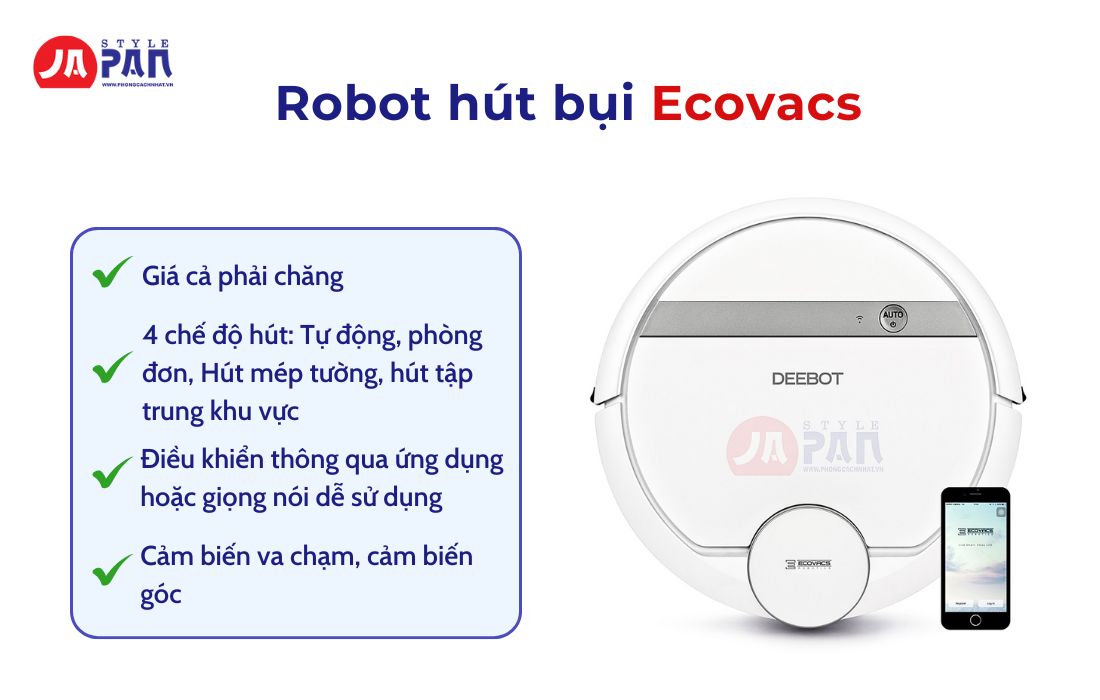 Robot Hút Bụi Hãng Nào Tốt? Top 5 Hãng Robot Hút Bụi Tốt Nhất 5 Robot hút bụi hãng nào tốt - Robot hút bụi Ecovacs