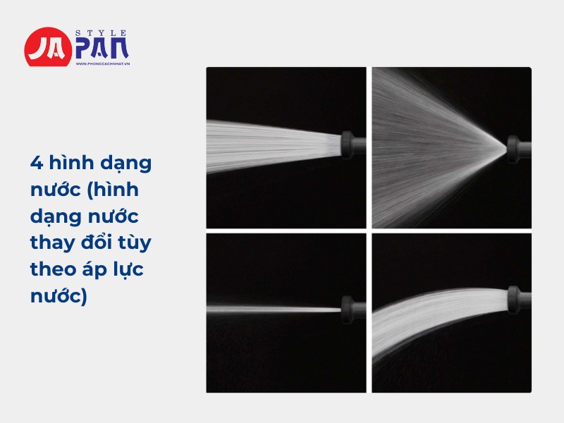 Đầu vòi phun Takagi QG555-01 Kim loại bánh răng cứng 4 Bốn chế độ phun nước (hình dạng nước thay đổi theo áp lực)