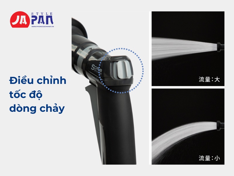 Đầu vòi phun Takagi QG1114CG | 5 chế độ tưới 3 Điều chỉnh tốc độ dòng chảy bằng núm vặn trên tay