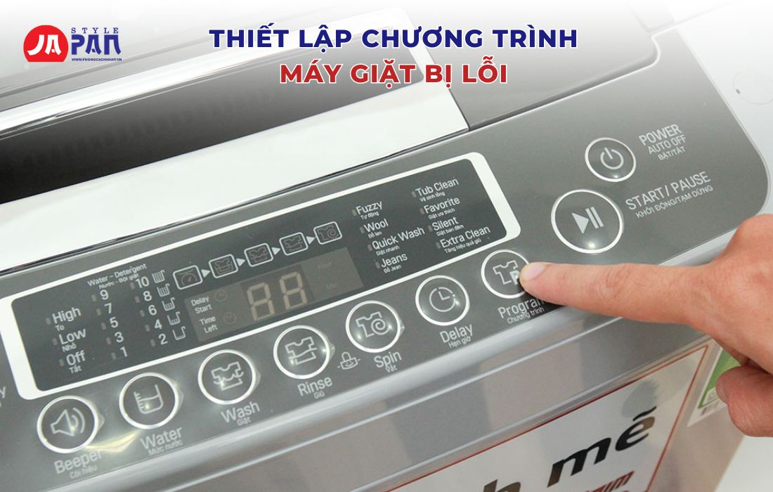 Máy Giặt Không Vắt Được - Nguyên Nhân Và Cách Khắc Phục Chi Tiết 5 Thiết lập chương trình máy giặt bị lỗi